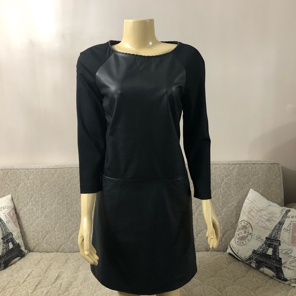 🌺🌺🌺NWT Elie Tahari leather front dress size 6 - Picture 1 of 5